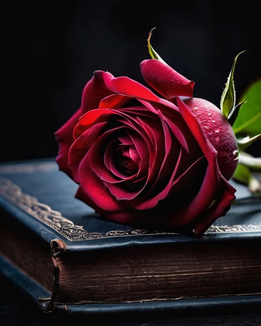 Free valentine's day rose red illustration