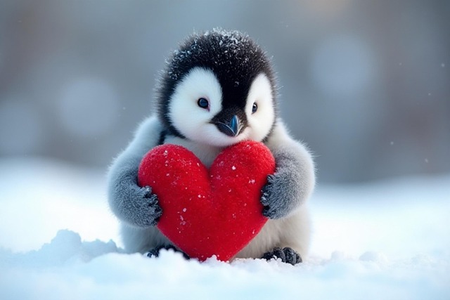 Free ai generated penguin snow illustration
