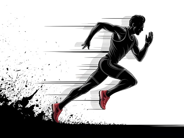 Free ai generated dynamic runner motion art illustration
