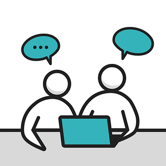 Lehrer, Schüler, Dialog, Konversation