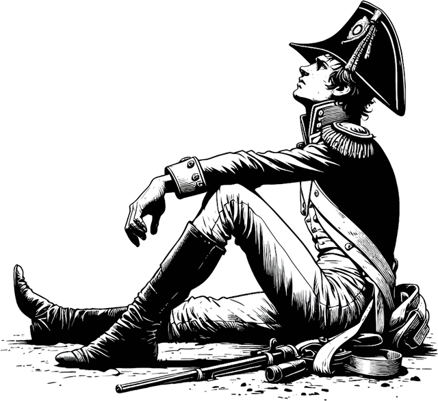 Free ai generated warrior sad vector