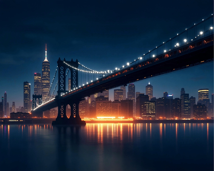 Free Ai Generated City Night illustration and picture