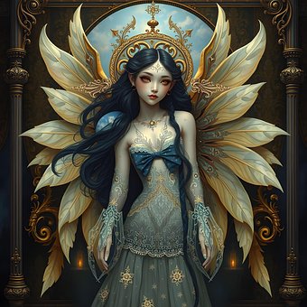 Portret, Donker, Fantasie, Vrouw, Gothic
