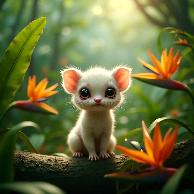 Free ai generated cute little illustration