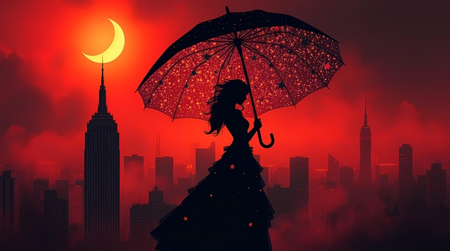 Free ai generated umbrella art illustration