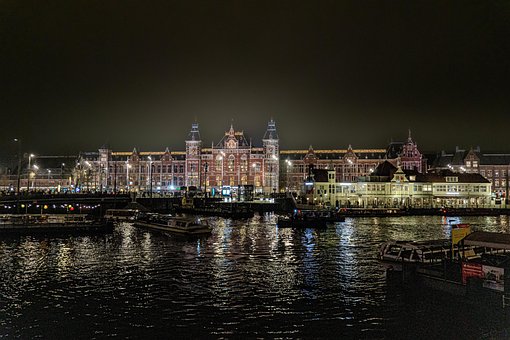 Amsterdam, Stad, Lichten, Station