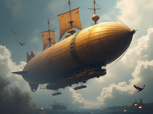 Free ai generated steampunk fantasy illustration