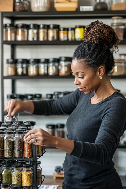 Free spices woman kitchen illustration