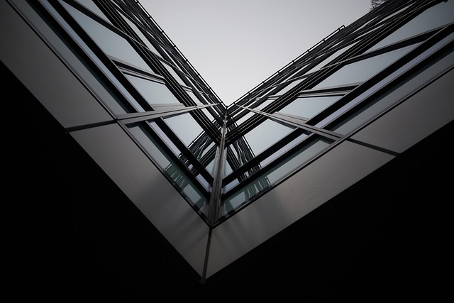 warsaw, nature, symmetry, geometry, sky, glass, surface, city, modern, perspective, building, architecture
