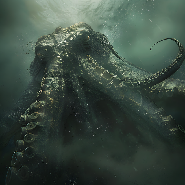 Free kraken octopus nature illustration