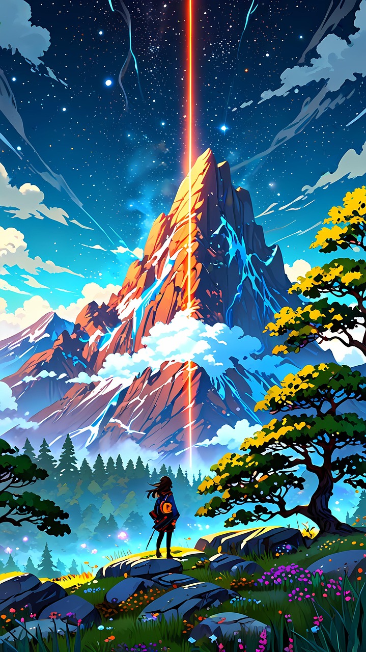 Download Wallpapper, Nature, Adventure. Royalty-Free Stock Illustration ...
