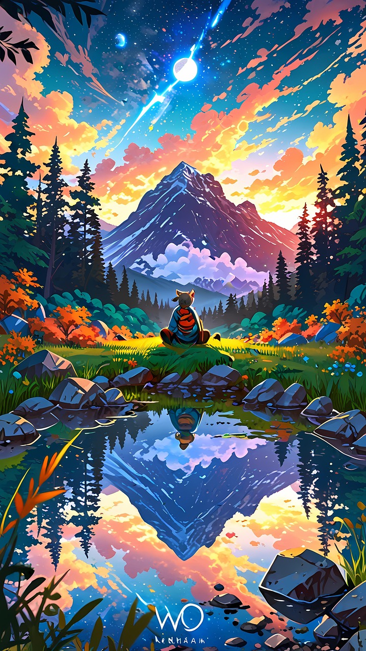 Download Wallpapper, Nature, Adventure. Royalty-Free Stock Illustration ...
