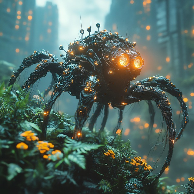 Free spider plantoid nature illustration