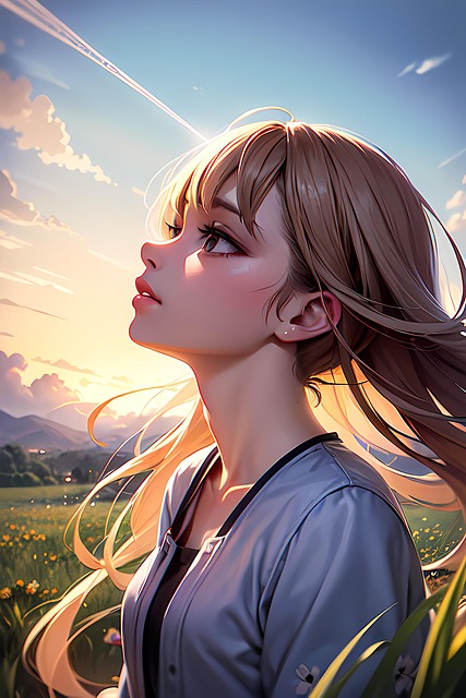Free Girl Contrails illustration and picture