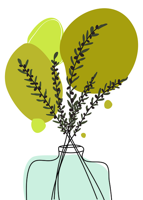 Free modern boho vase illustration