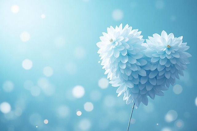 Free valentine's day heart flowers illustration