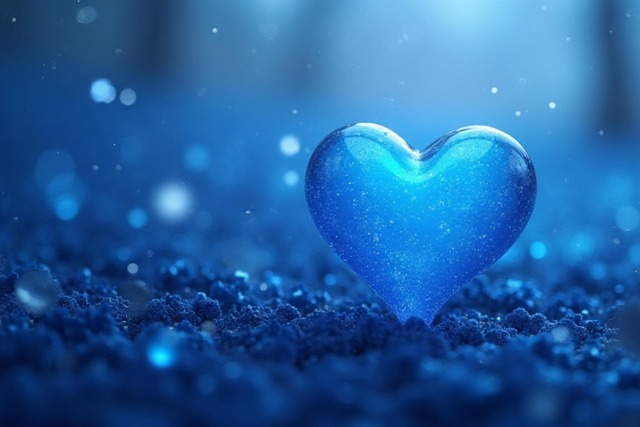 Free valentine's day heart blue illustration