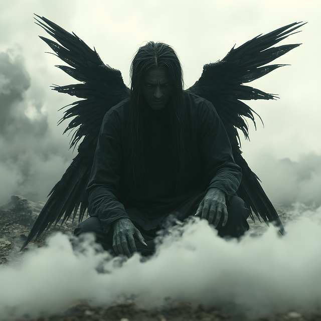 Download free HD stock image of Ai Generated Dark Angel Free ai generated dark angel man illustration