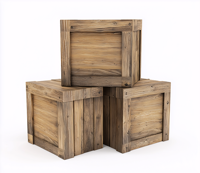 Free ai generated wooden crates rustic design illustration