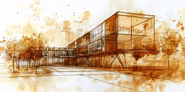 Free ai generated architecture abstract illustration