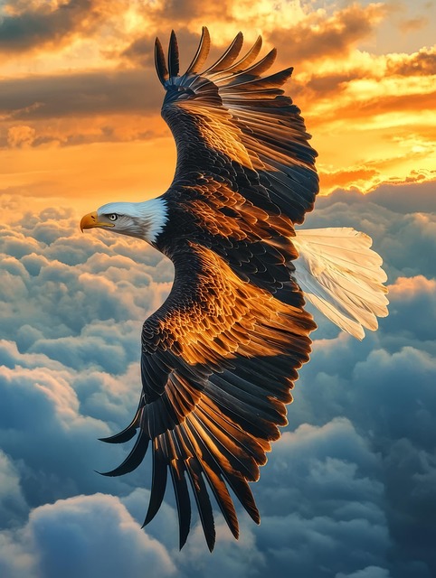 Free ai generated eagle soaring illustration