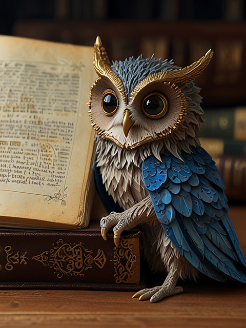 Eule, Vogel, Tier, Gefieder, Buch, Lesen