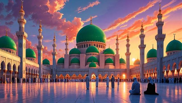 Free ai generated mosque madina illustration