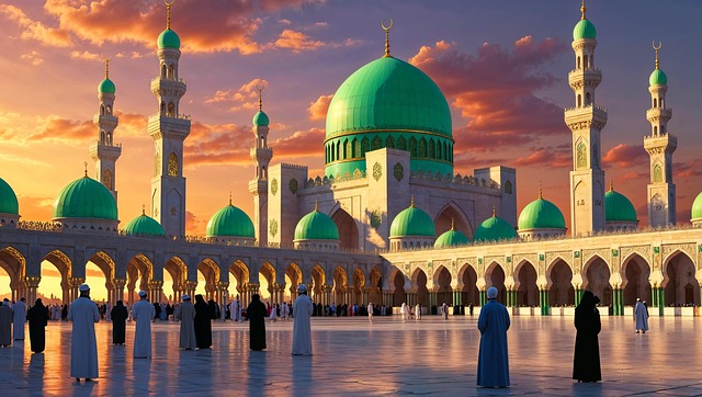 Free ai generated mosque masjid illustration