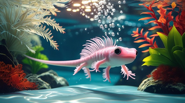 Ai Generiert, Axolotl, Tier, Tierwelt