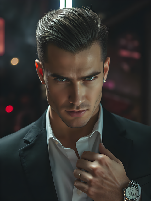 Free ai generated man suit illustration