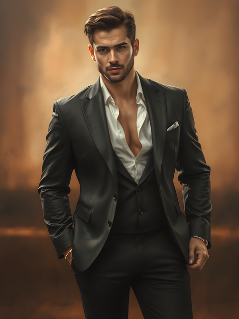 Free ai generated man suit illustration