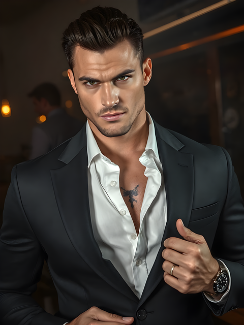 Free ai generated man suit illustration