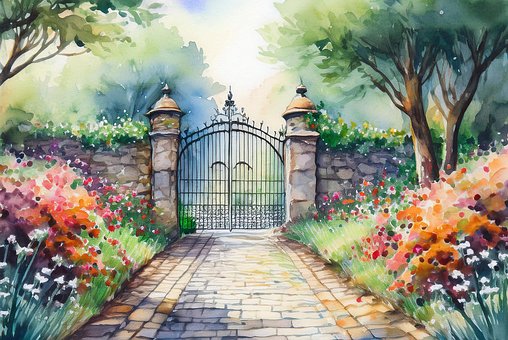 Free Path Yard illustration and picture