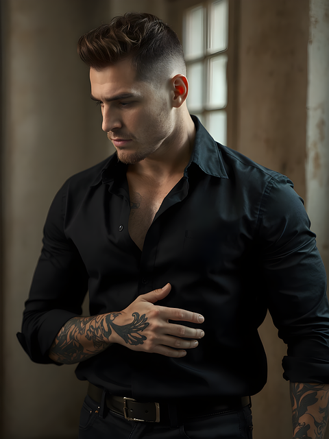 Free ai generated man tattoo illustration