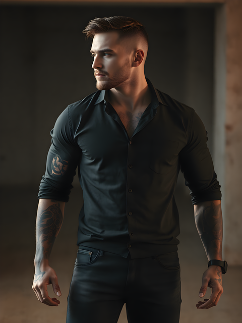 Free ai generated man tattoo illustration