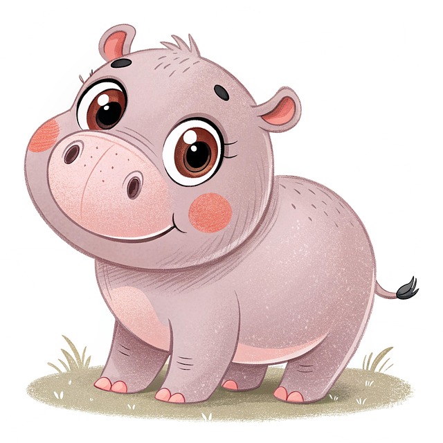 Download free HD stock image of Ai Generated Hippopotamus Free ai generated hippopotamus cartoon illustration
