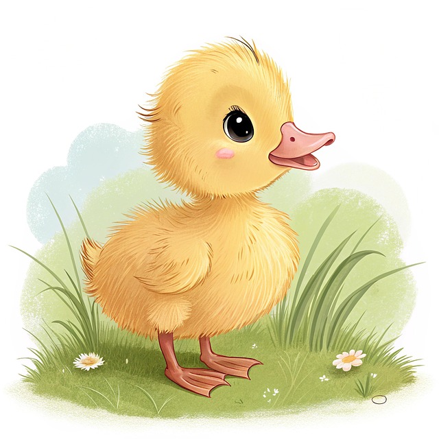 Free ai generated duck duckling illustration