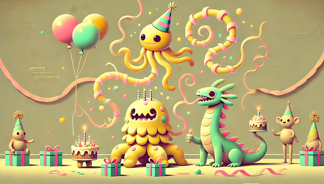 Free Ai Generated Birthday Party illustration and picture