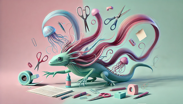 Free Axolotl Whimsical Illustration illustration and picture
