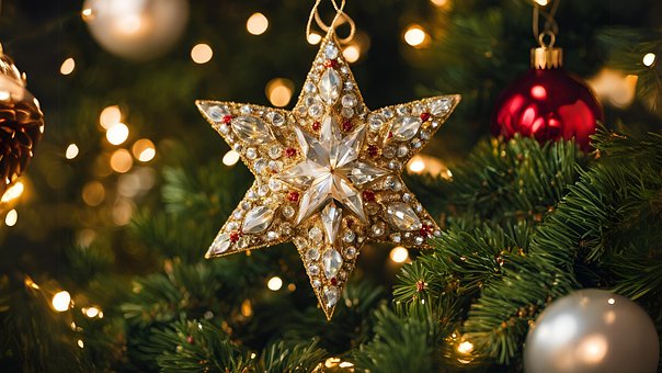 Ai Generado, Navidad, Árbol, Estrella