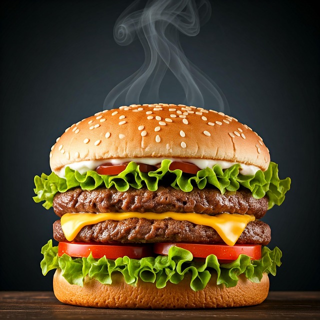 Free hamburger food burger illustration