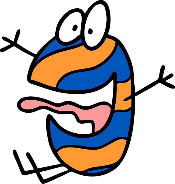 Gal, Dumt, Ball, Striper, Blå, Oransje