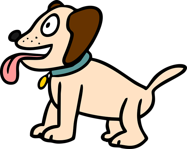 Free dog panting animal illustration