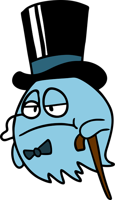 Free ghost top hat sad illustration