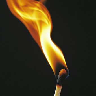 Ild, Tændstik, Match, Flamme, Brænde