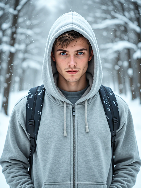 Free ai generated man hoodie illustration