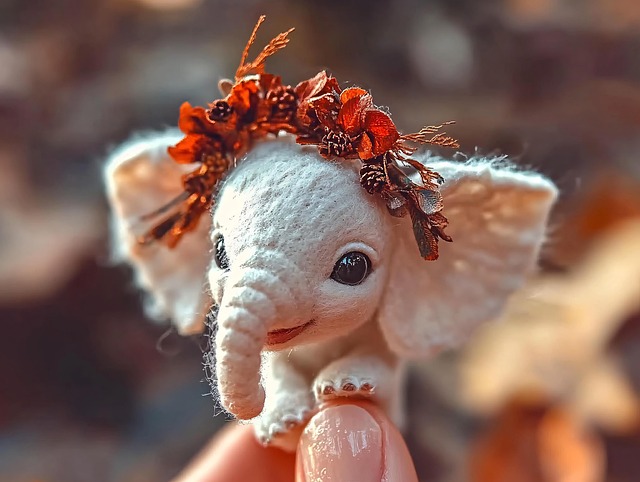 Free ai generated elephant miniature illustration