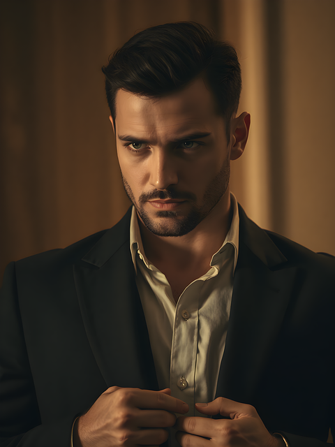 Free ai generated man suit illustration