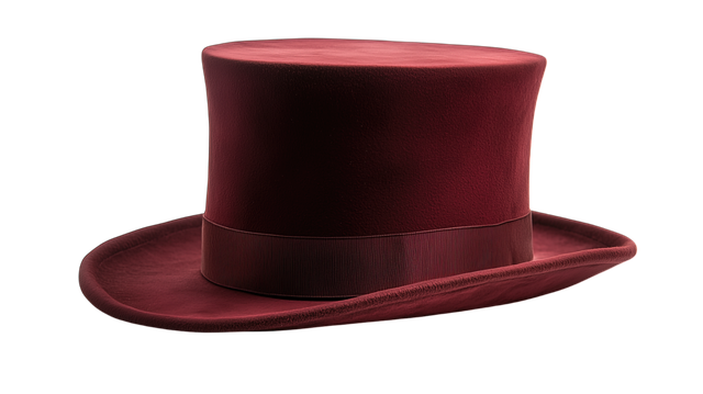 Free ai generated red top hat classic headwear illustration