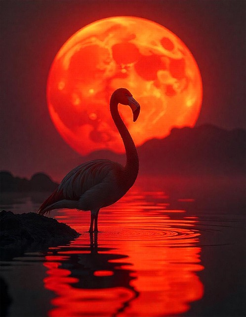 Free Ai Generated Flamingo illustration and picture